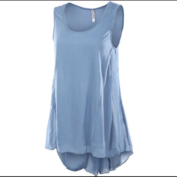 Monoreno Sleeveless Top- Blue - Picture 2 of 12